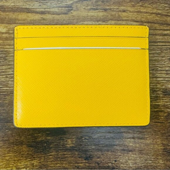 Kate Spade Madison Small Slim Card Holder in yellow Daffodil-NWT - Picture 5 of 7